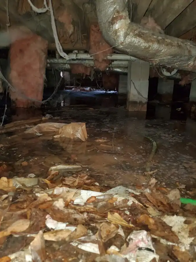 Crawl space flood assessment for Commercial Water Damage Restoration in Glens Falls